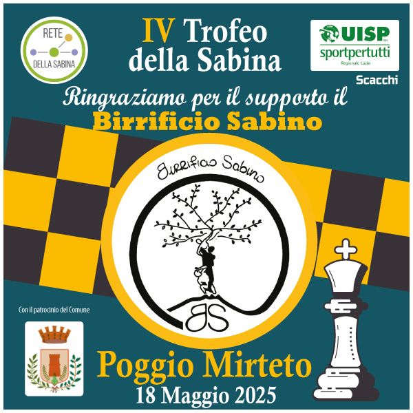 Grazie al Birrificio Sabino per il supporto al IV Trofeo della Sabina - III Tappa Poggio Mirteto 2025