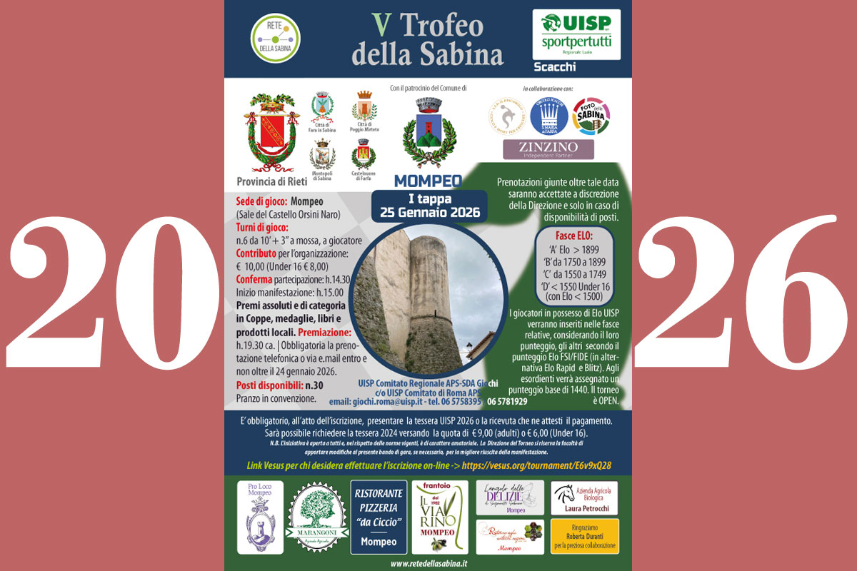 5° Trofeo della Sabina di Scacchi