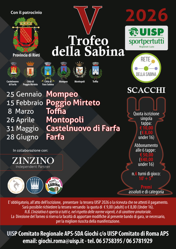V Trofeo della Sabina di Scacchi